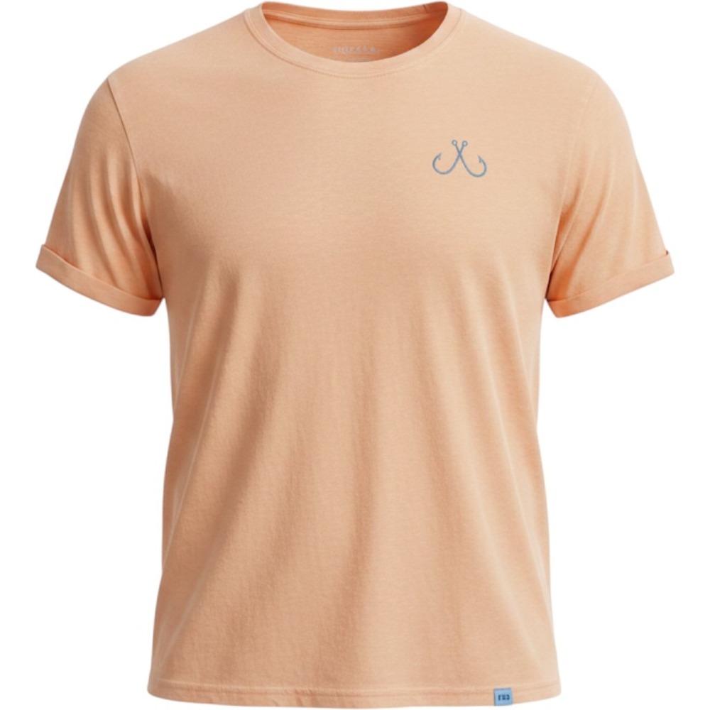 Field & Stream Mens‎ Peach Support Your Local Fisherman Graphic T-Shirt Large
